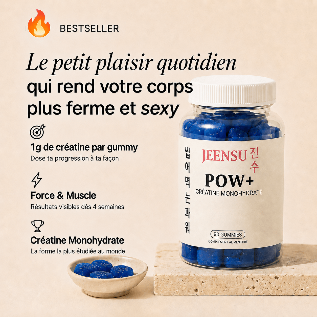Les gummies créatine pensés pour les femmes qui veulent un corps plus tonique - Jeensu